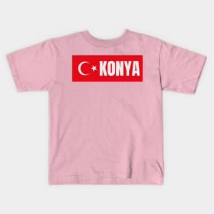 Konya City in Turkish Flag Kids T-Shirt